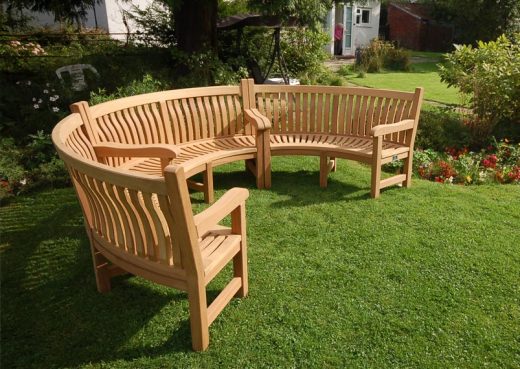 Bespoke curved garden bench