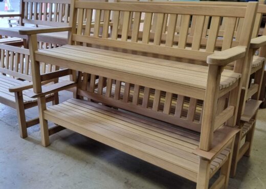 Close up of one of our York benches