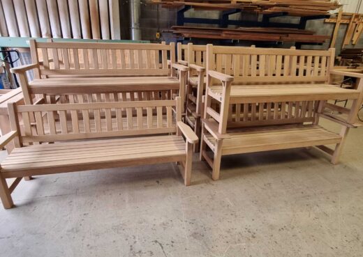 York benches stacked ready foor packing