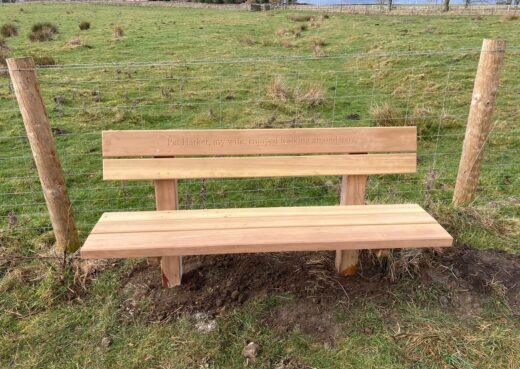 Staxton bench at Derwent Waterside Park, Near Consett County Durham