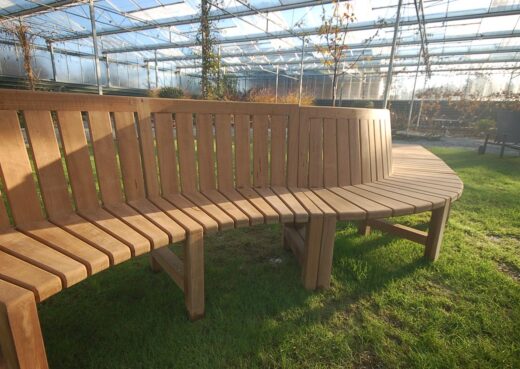 Curved Wooden Bench System : Saltwick