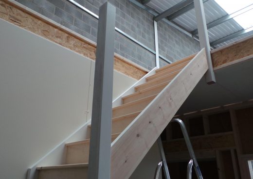 Stairs created for the upstairs office