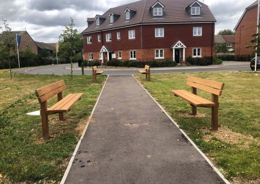 Our Staxton garden benches at Badger Heights