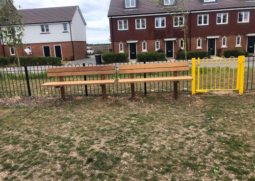 Staxton Garden Benches in the public space at Badger Heigths