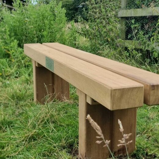 Close up of the Wykeham bench