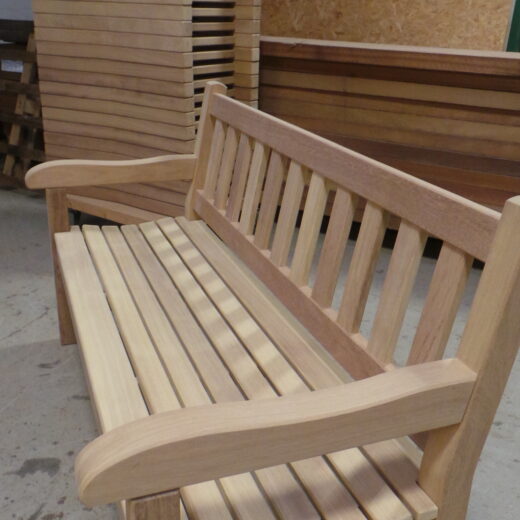 The Yorkshire Arboretum Wooden York Bench in our Workshop