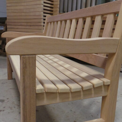 The Yorkshire Arboretum York Wooden Bench in our Workshop