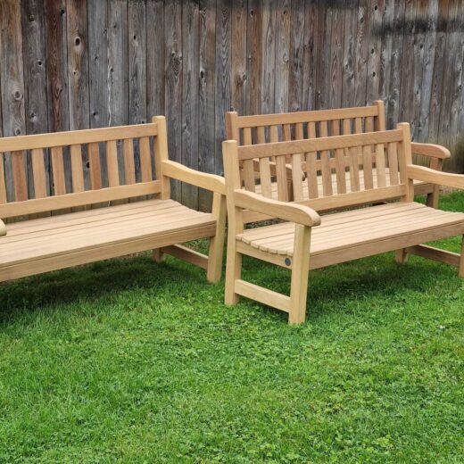 Our new York outdoor benches in various sizes at the Yorshire Arboretum