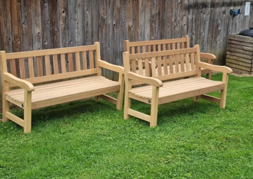 Our new York outdoor benches in various sizes at the Yorshire Arboretum