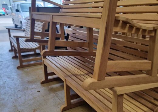 Almost ready our wooden park benches for Royal Parks London