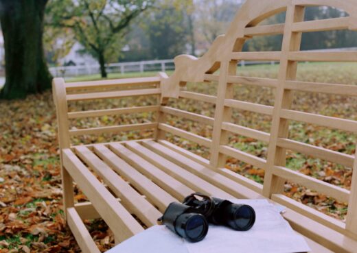 Lutyens wooden bench close up