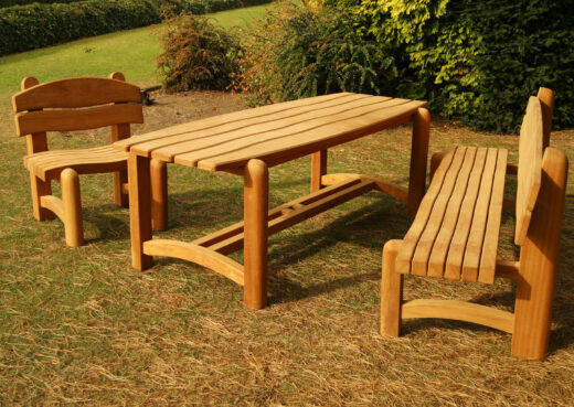 Waveform chair, bench and table